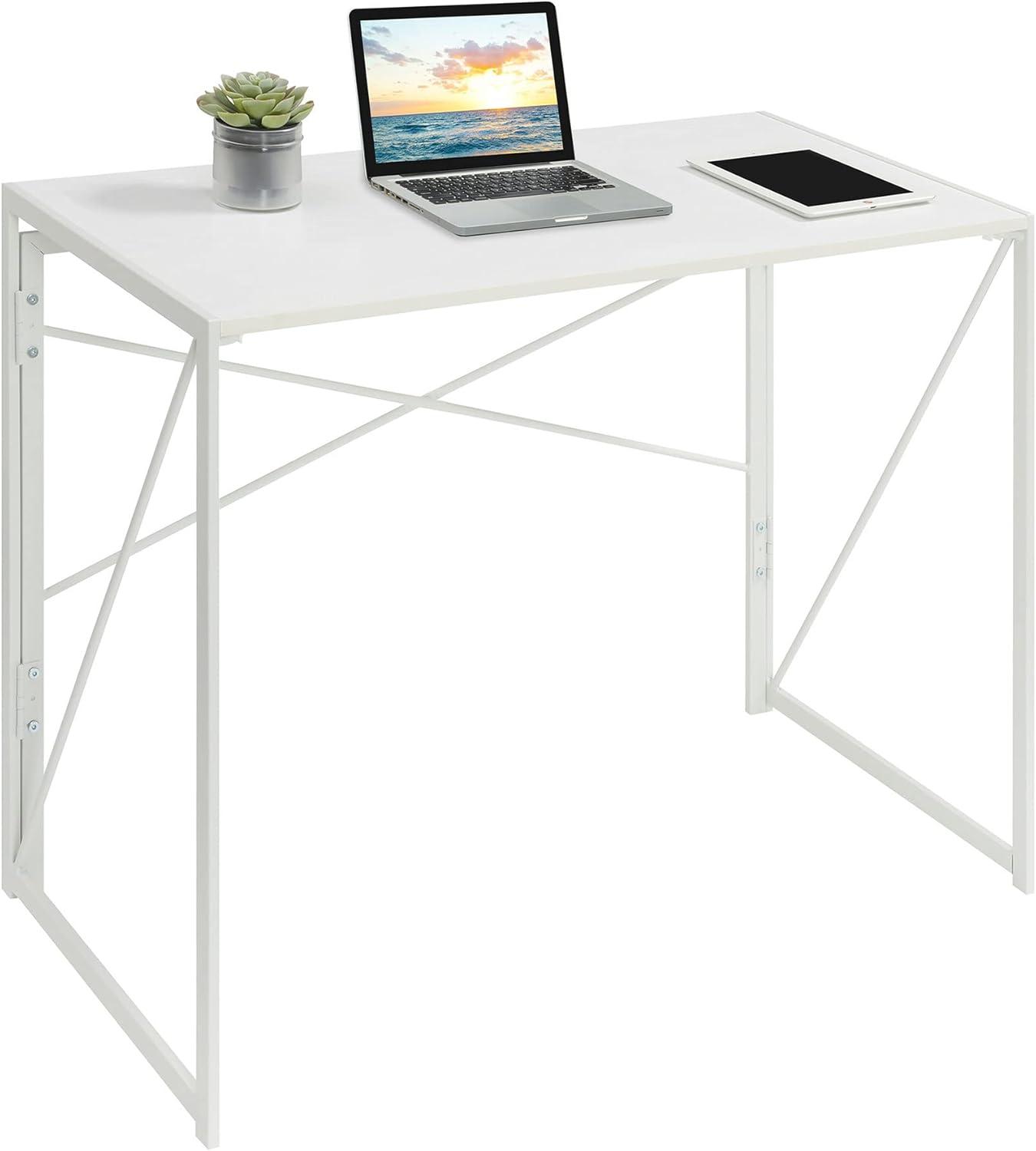 Convenience Concepts 29.50" Tall Xtra Folding Desk, White/White, All Ages