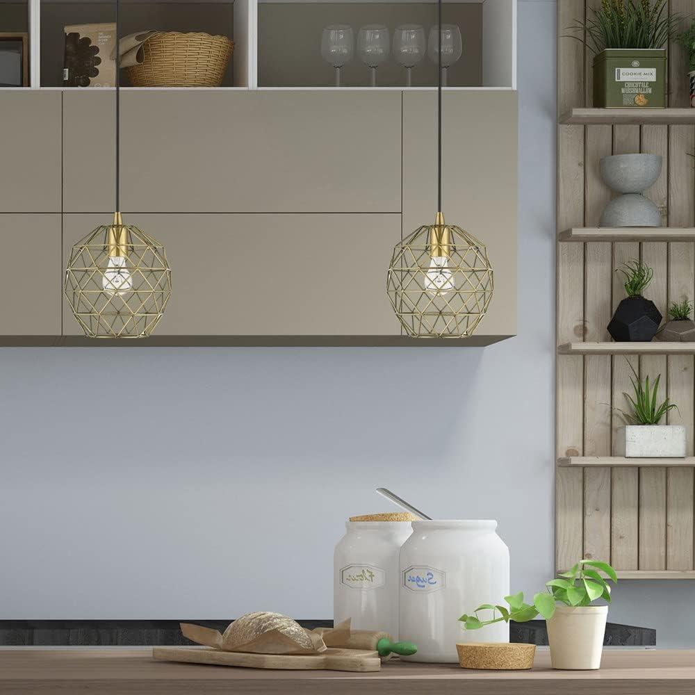 Livex Lighting Geometric Shade 1 - Light Pendant in  Brushed Nickel