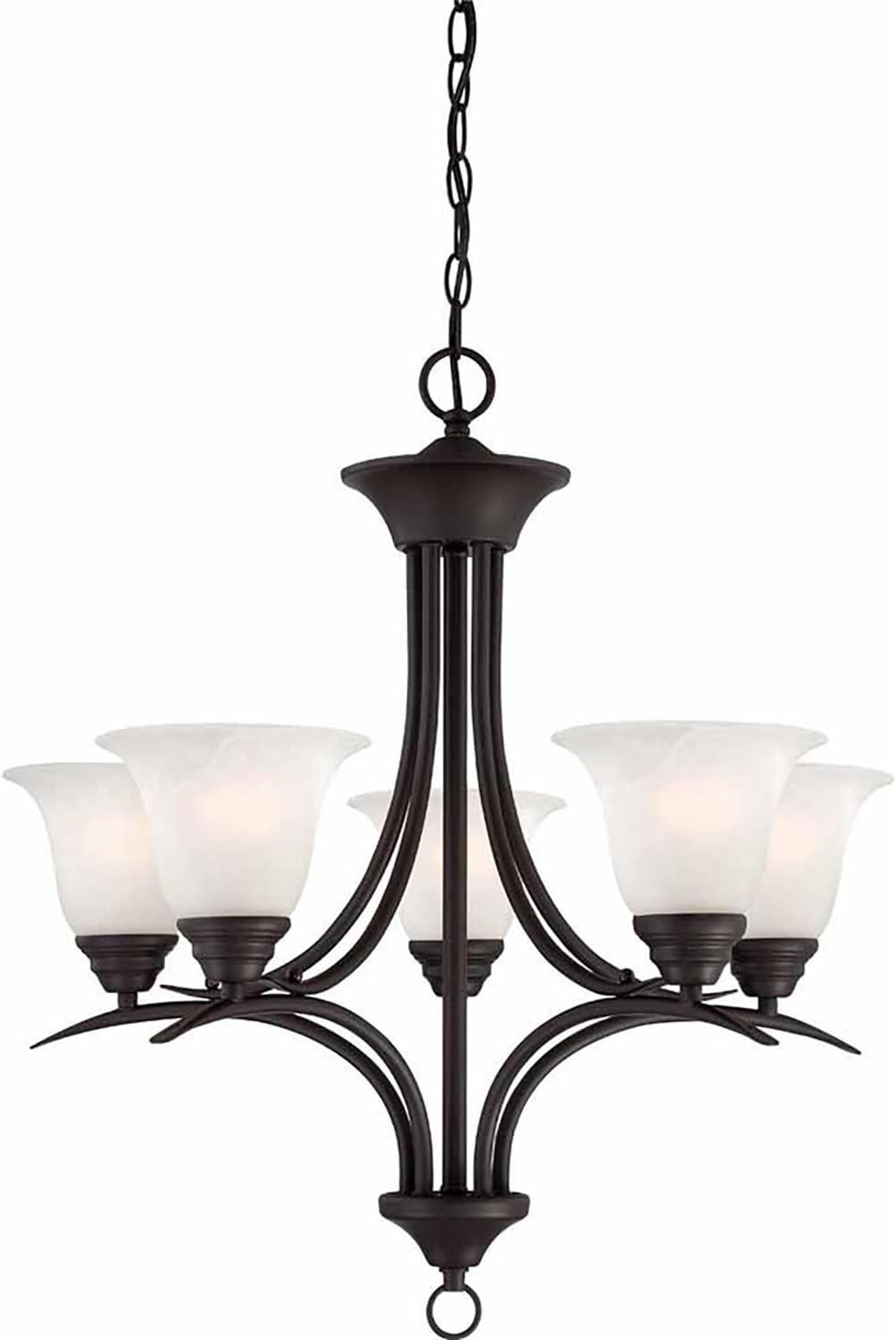 V5475-79 Trinidad 5-Light Chandelier, Antique , 23.75" x 23.75" x 24.5"
