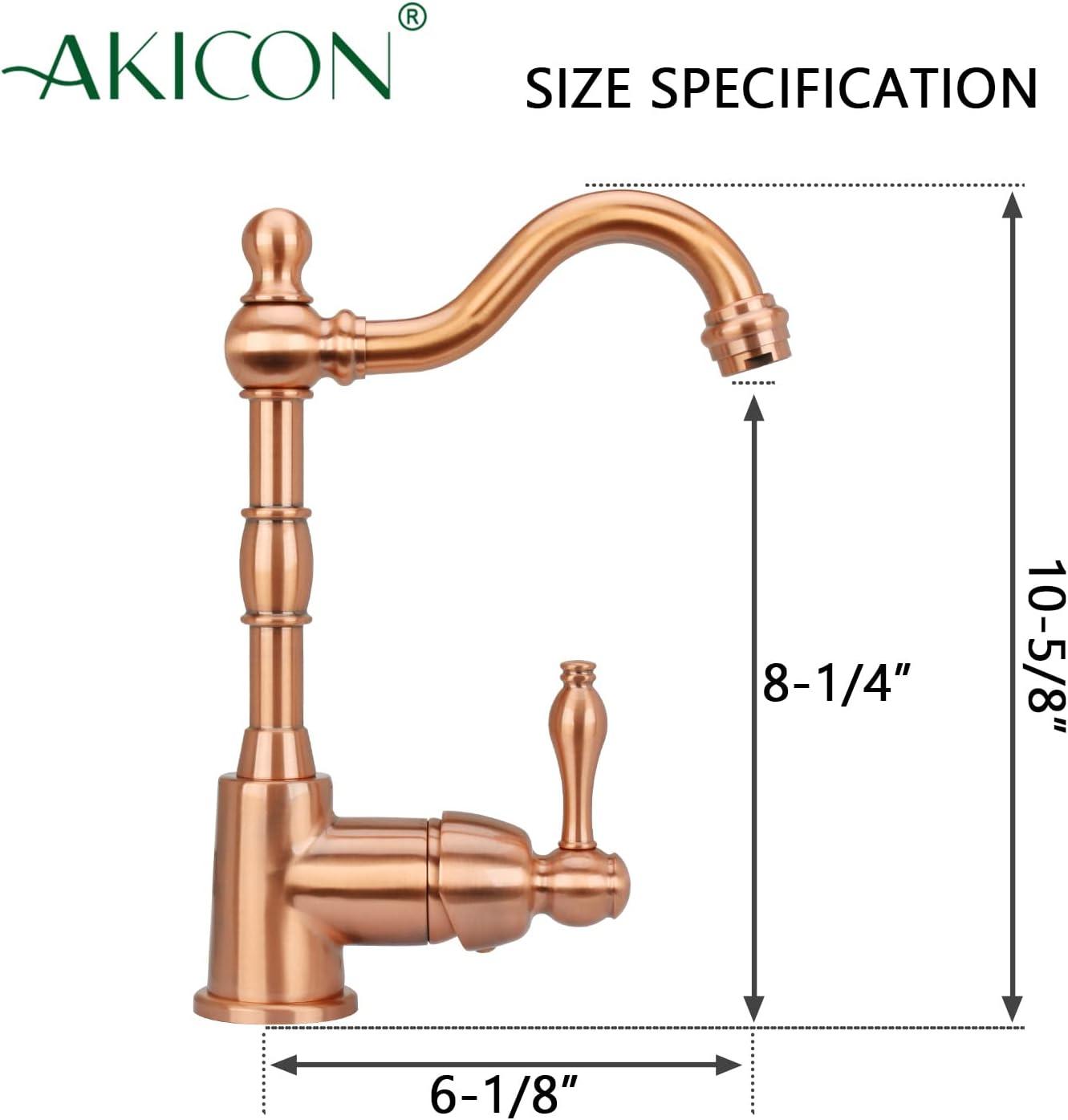 Copper One-Handle Polished Brass Kitchen Faucet