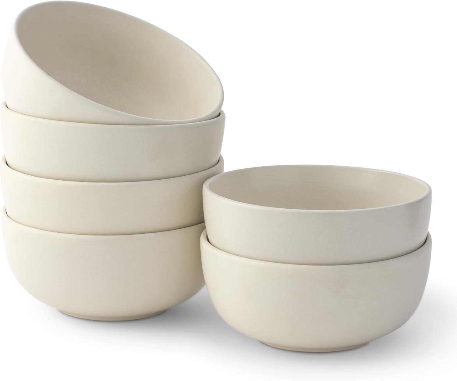 JoyJolt Mesa 6pc Stoneware Soup Bowl set (Set of 6)