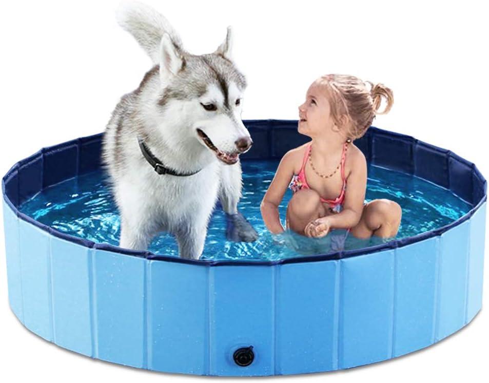 Large Blue Foldable PVC Dog and Kid Pool