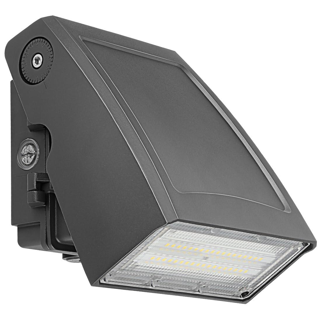 30W LED Wall Pack Light with Dusk-to-Dawn Photocell, Adjustable Head Waterproof Outdoor Lighting Fixture, 150-250W HPS/HID Replacement 5000K 3600lm