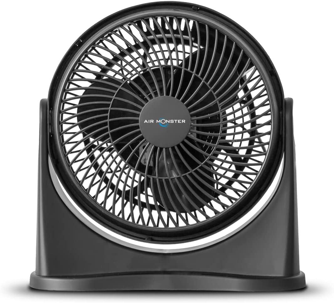 Air Monster 15655 High Velocity 3 Speed 8 Inch Adjustable Tilt Desk Fan