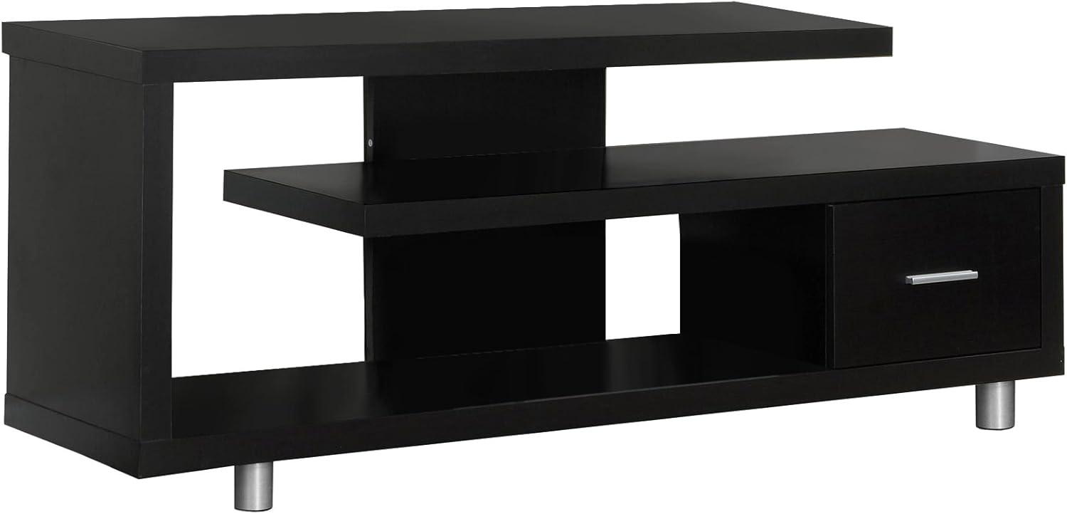 Monarch Specialties Inc. Durable Modern Open Concept Center TV Stand, Cappuccino