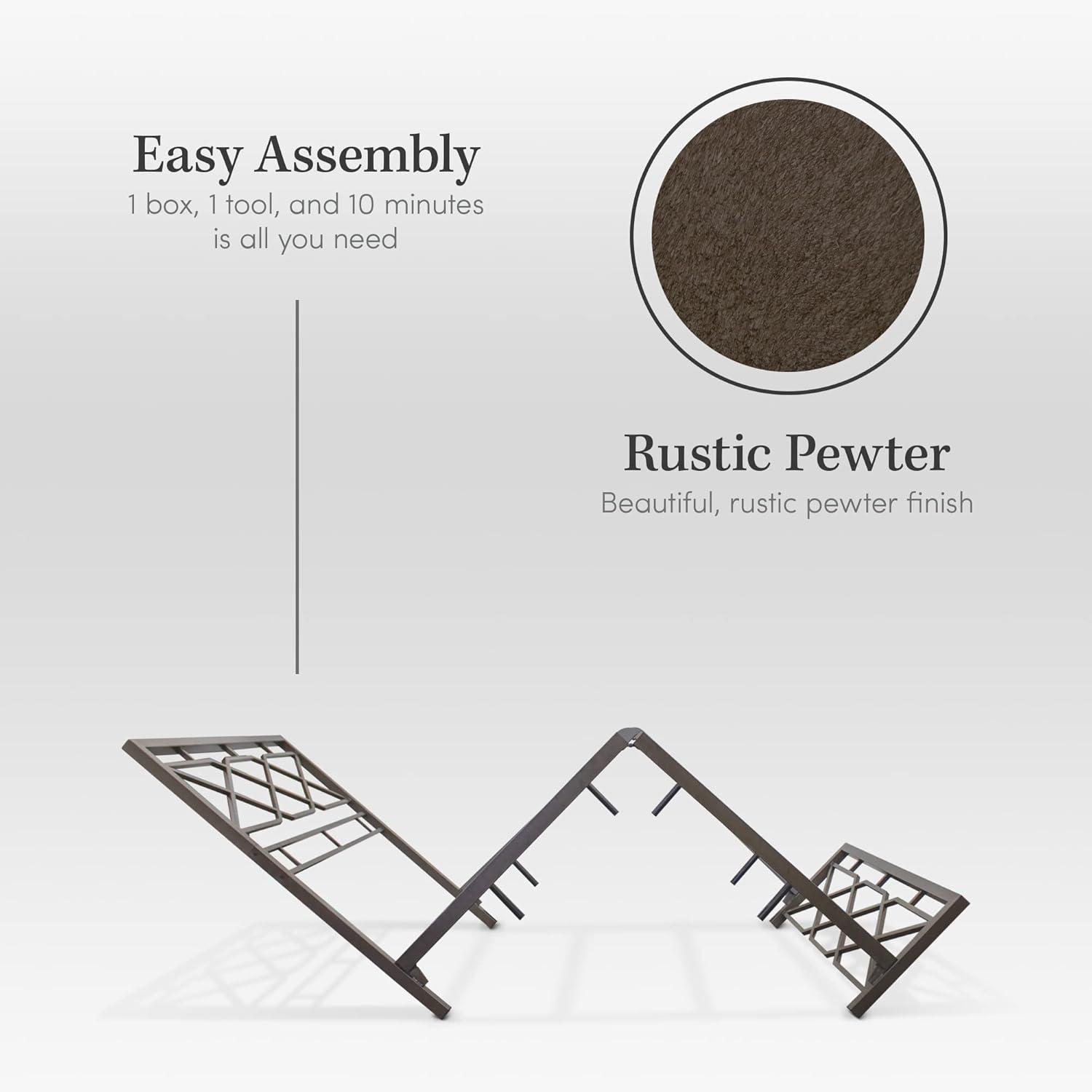 17 Stories Mcintosh Industrial Metal Snap Assembled Bed Frame