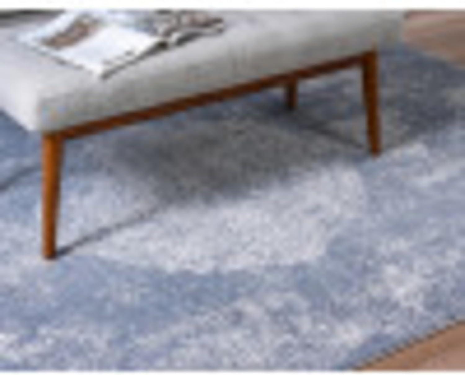 Unique Loom Portland Collection Area Rug - Woodburn (4' 1" Square Blue/Ivory)