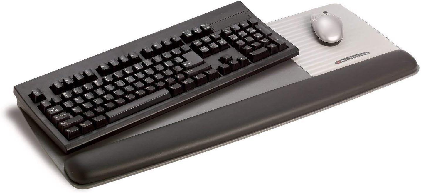 Black Gel Wrist Rest with Tilt-Adjustable Platform and Precise Mouse Pad