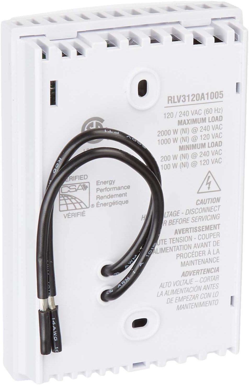 Honeywell Digital Non-Programmable Line Volt Thermostat for Electric Heat, White