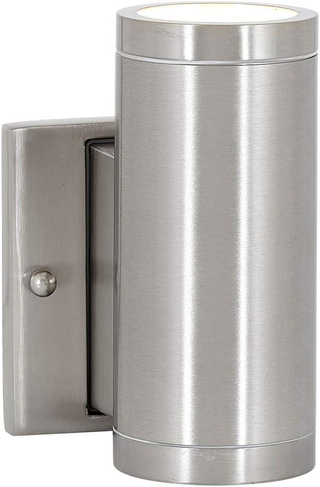 Hamilton Hills 6" Outdoor Wall Sconce Up Down Cylinder Light, ‎Brushed Nickel