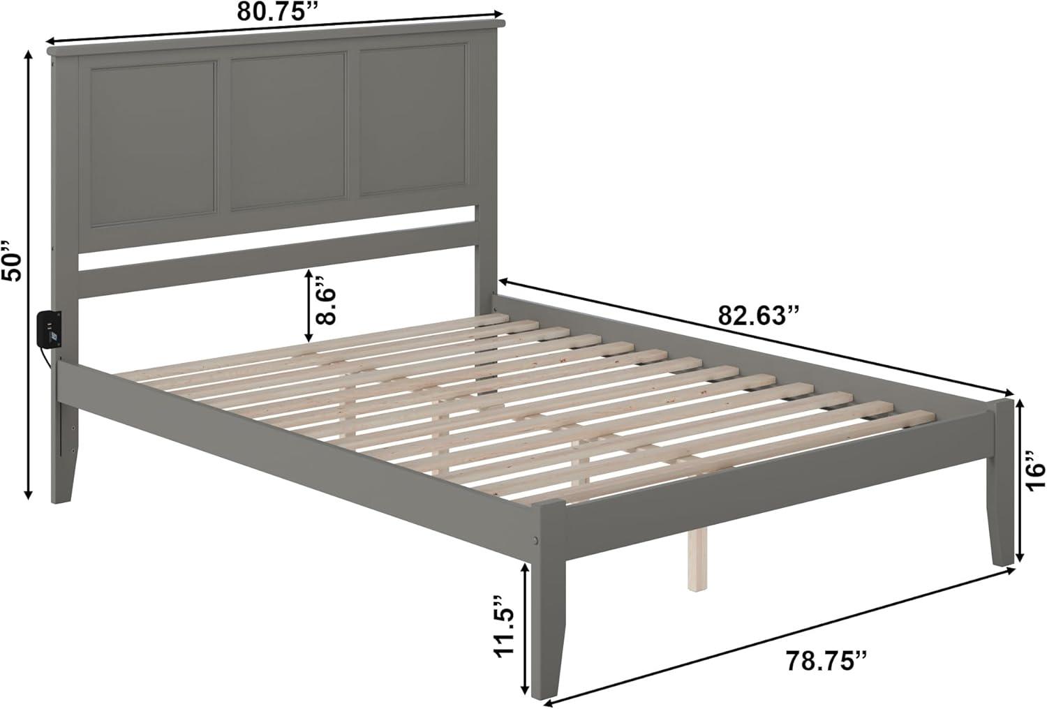 Madison Platform Bed with Open Foot Board in Multiple Colors and Sizes