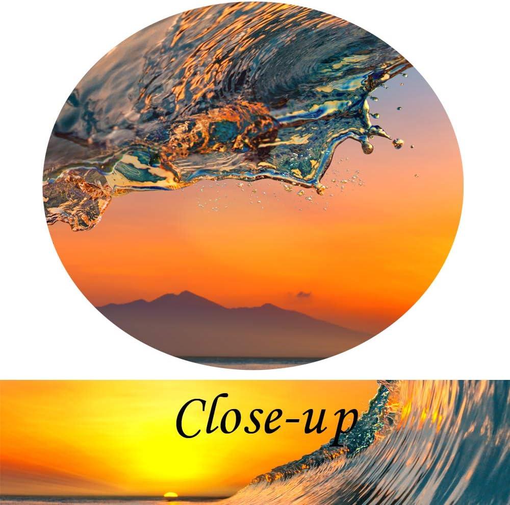 Large 5 Piece Sea Waves Wall Art Modern Framed Giclee Canvas Prints Seascape Artwork Ocean Beach Pictures Paintings On Canvas For Living Room Home Office Decor (Large Size 60X32inch)