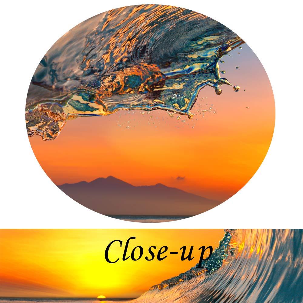 Large 5 Piece Sea Waves Wall Art Modern Framed Giclee Canvas Prints Seascape Artwork Ocean Beach Pictures Paintings On Canvas For Living Room Home Office Decor (Large Size 60X32inch)