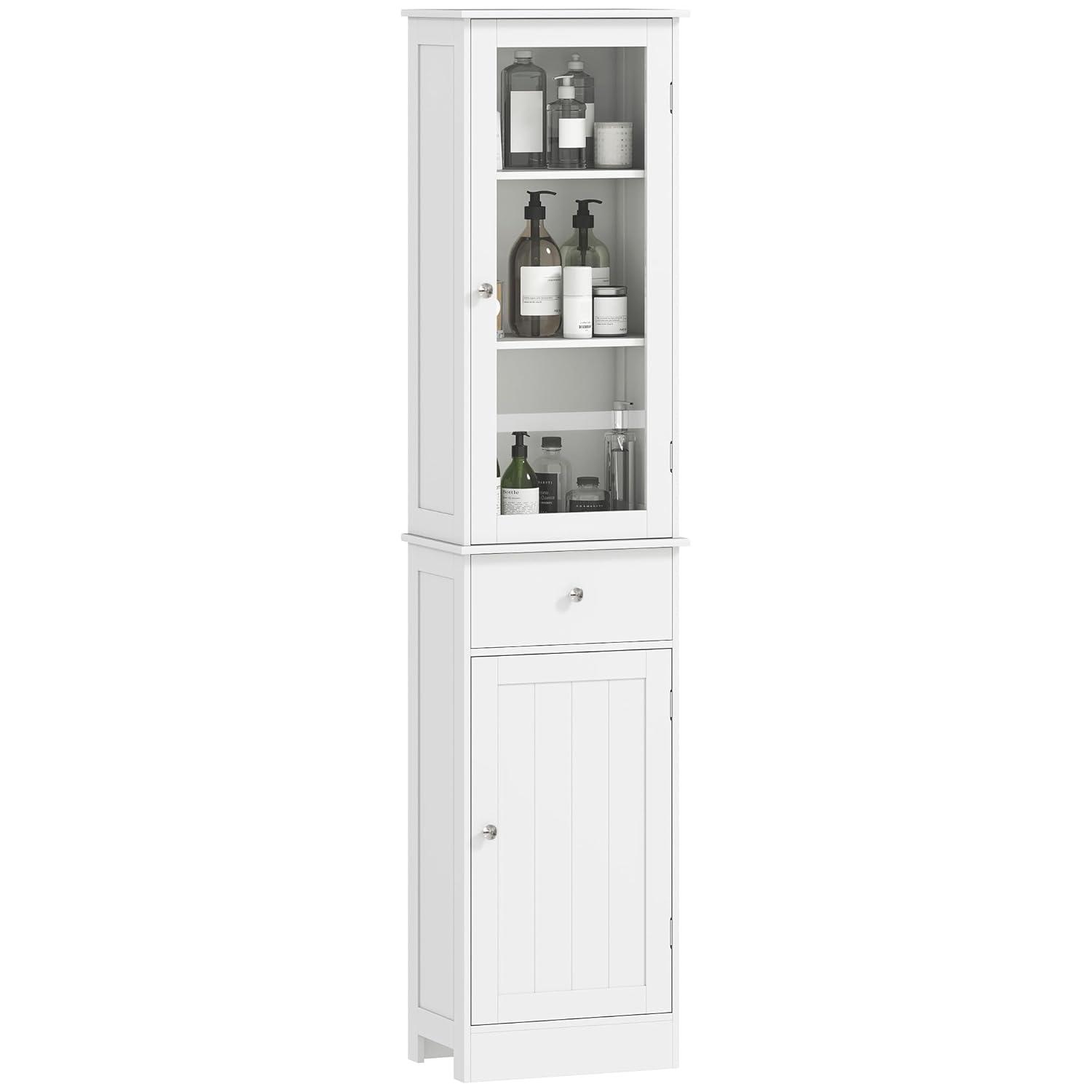 NRANTUM kleankin Slim Bathroom Storage Cabinet, Tall Bathroom Cabinet