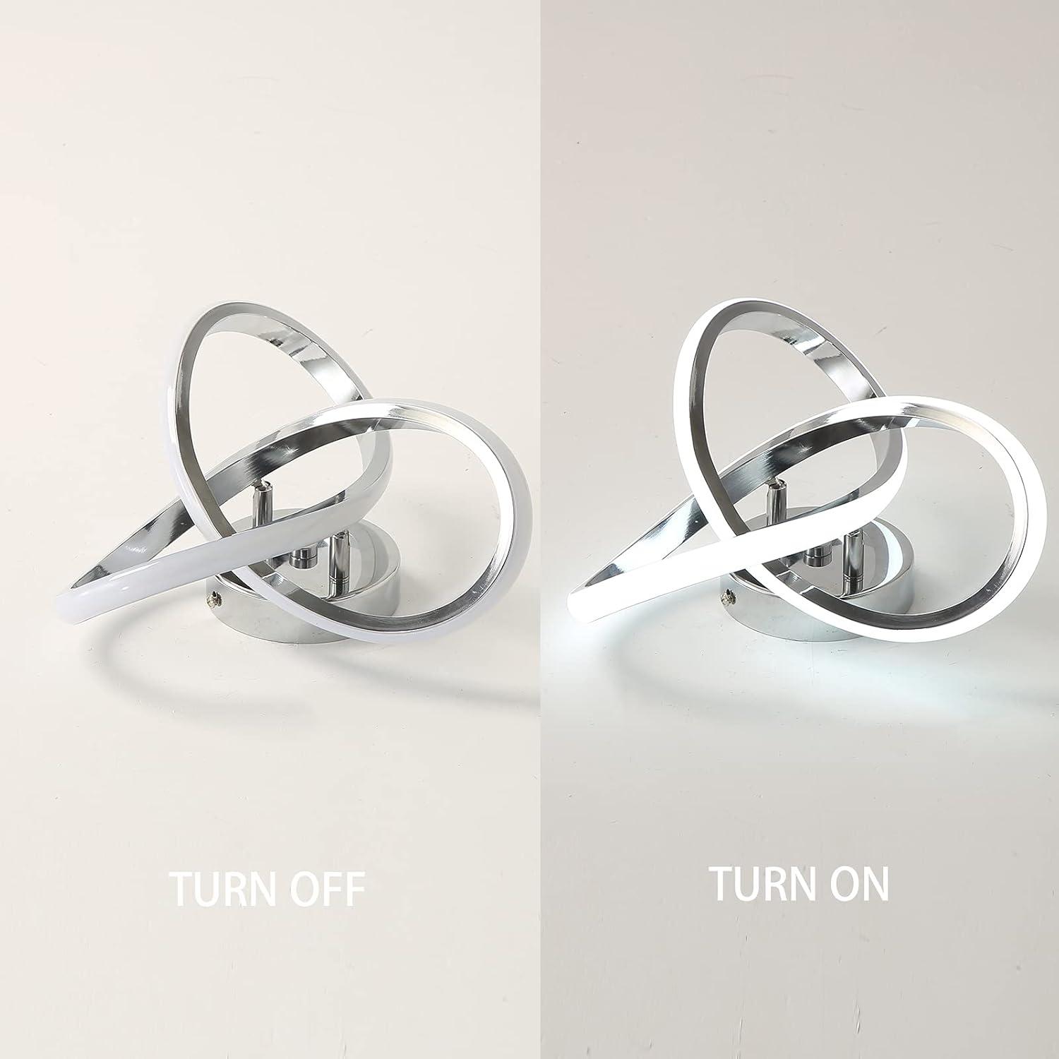 Hallway Light Acrylic Modern LED Ceiling Light Fixtures Cool White 6000K Close to Ceiling Lights for Bedroom Bathroom Kitchen Balcony Corridor Stair Aisle Curved Creative Design Celing lamp