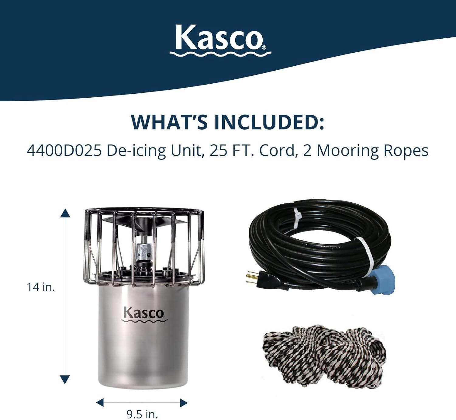 Kasco 1 HP Stainless Steel Marine De-Icer with 25 Ft Cord