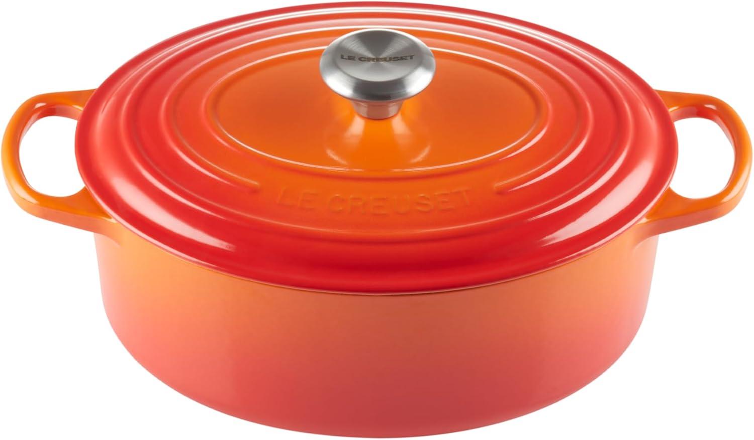 Le Creuset 29cm Signature Cast Iron Oval Casserole, Flame