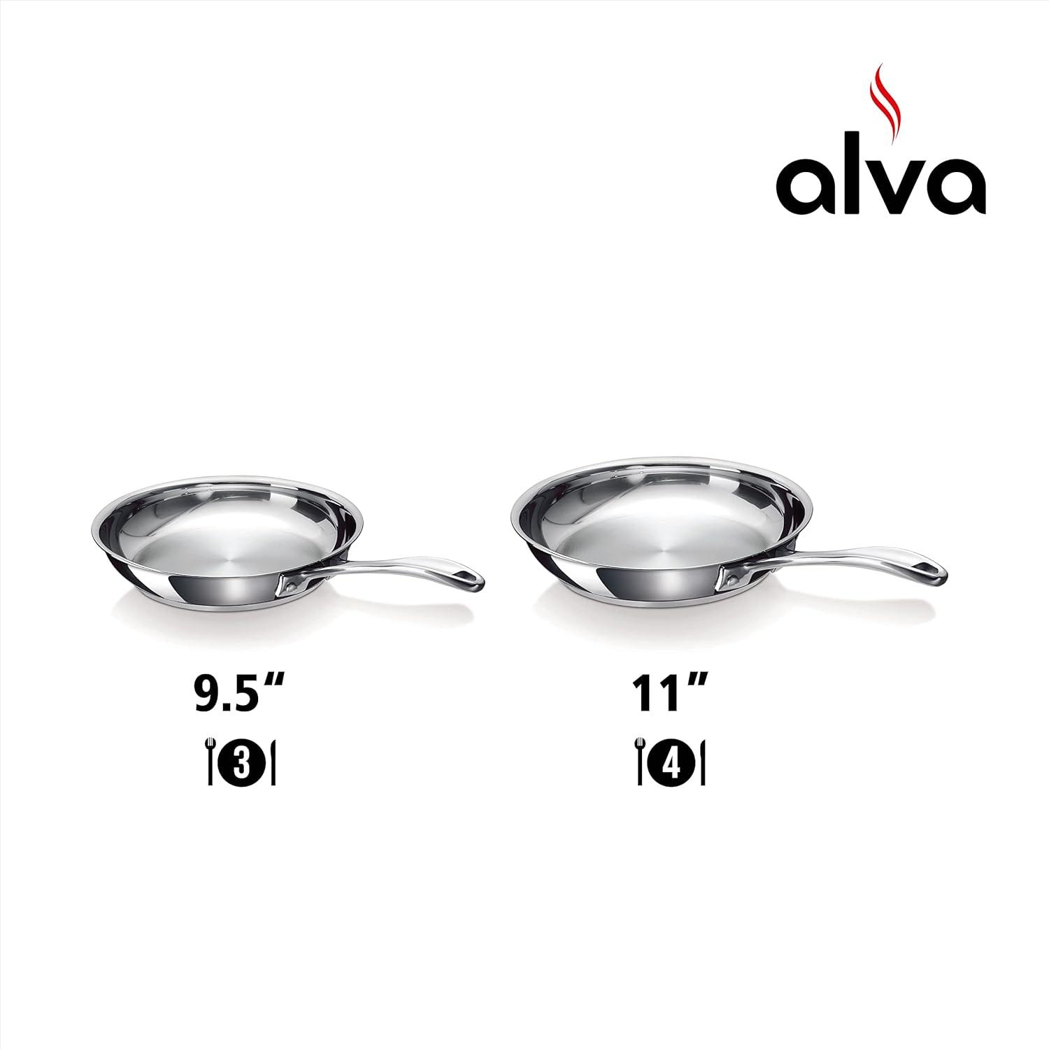 Alva Alva Chef Premium Stainless Steel Tri-Ply Frying Pan