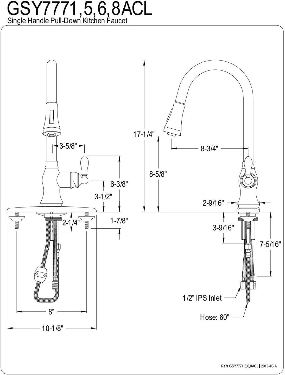 Naples Bronze Single-Handle Pull-Down Kitchen Faucet