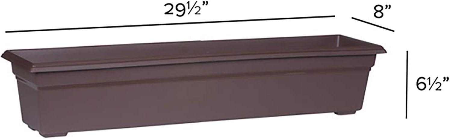 Countryside Matte Brown 30" Novelty Flower Box Planter