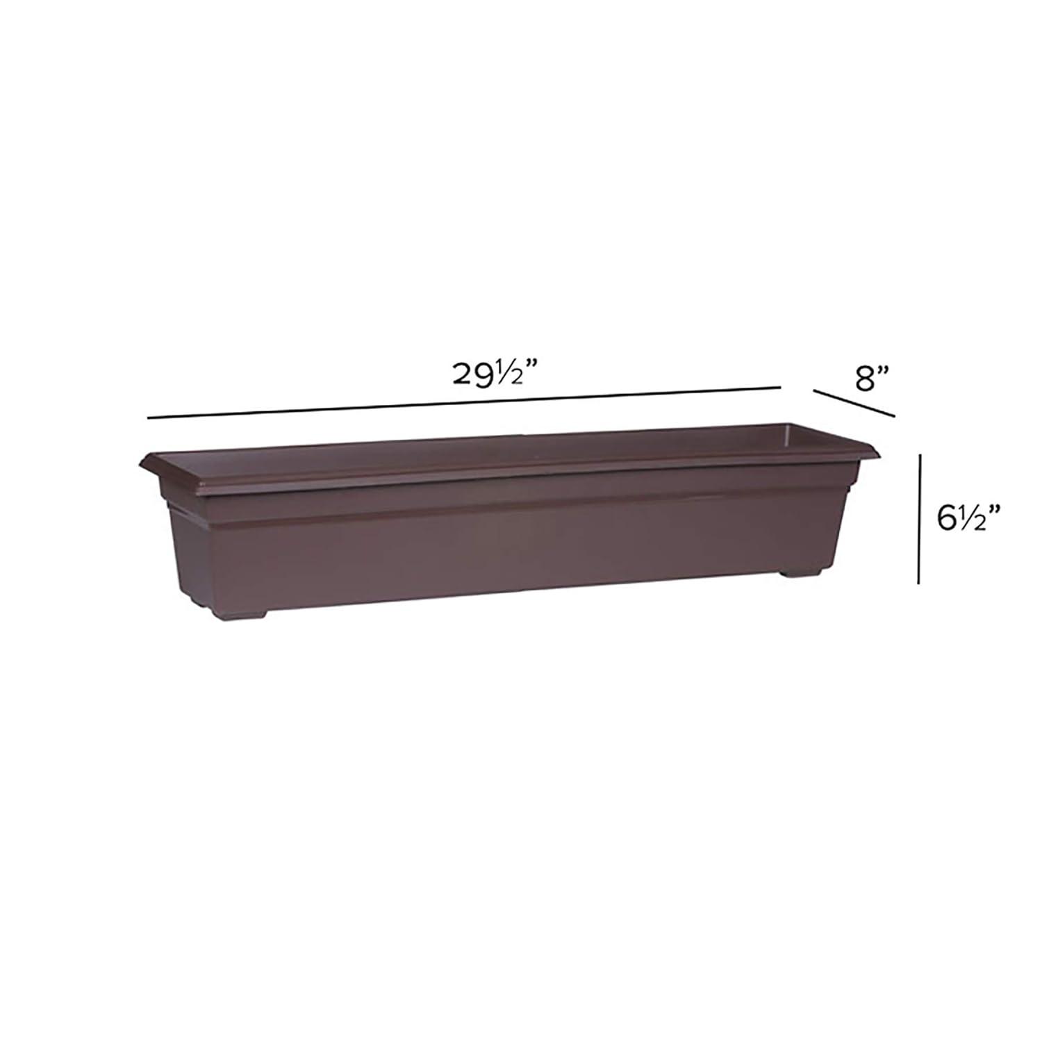 Novelty Countryside Flower Box Planter, Brown 30"