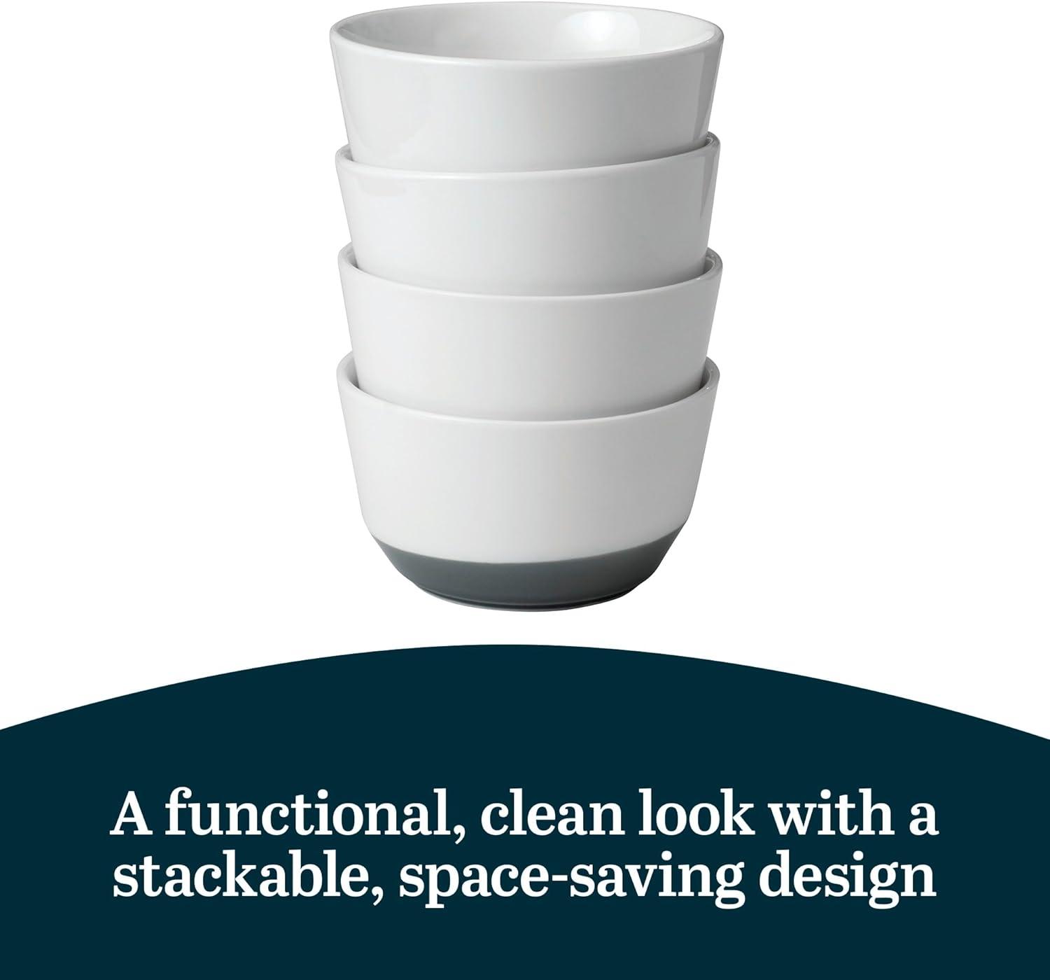 Austin Libbey 28-Ounce Porcelain Soup Salad Bowl, Set Of 4 (Set of 4)