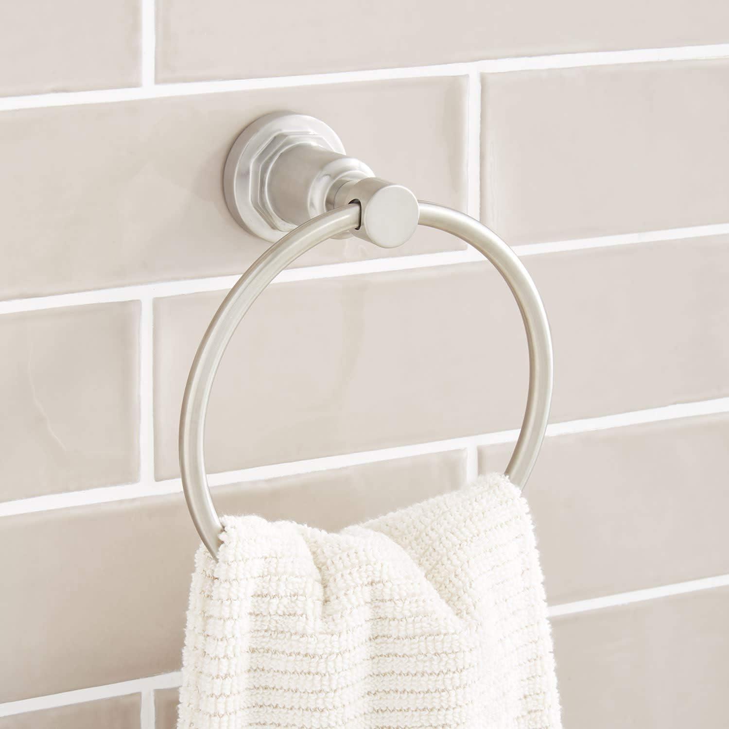 Greyfield Brushed Nickel Wall Mounted Towel Ring