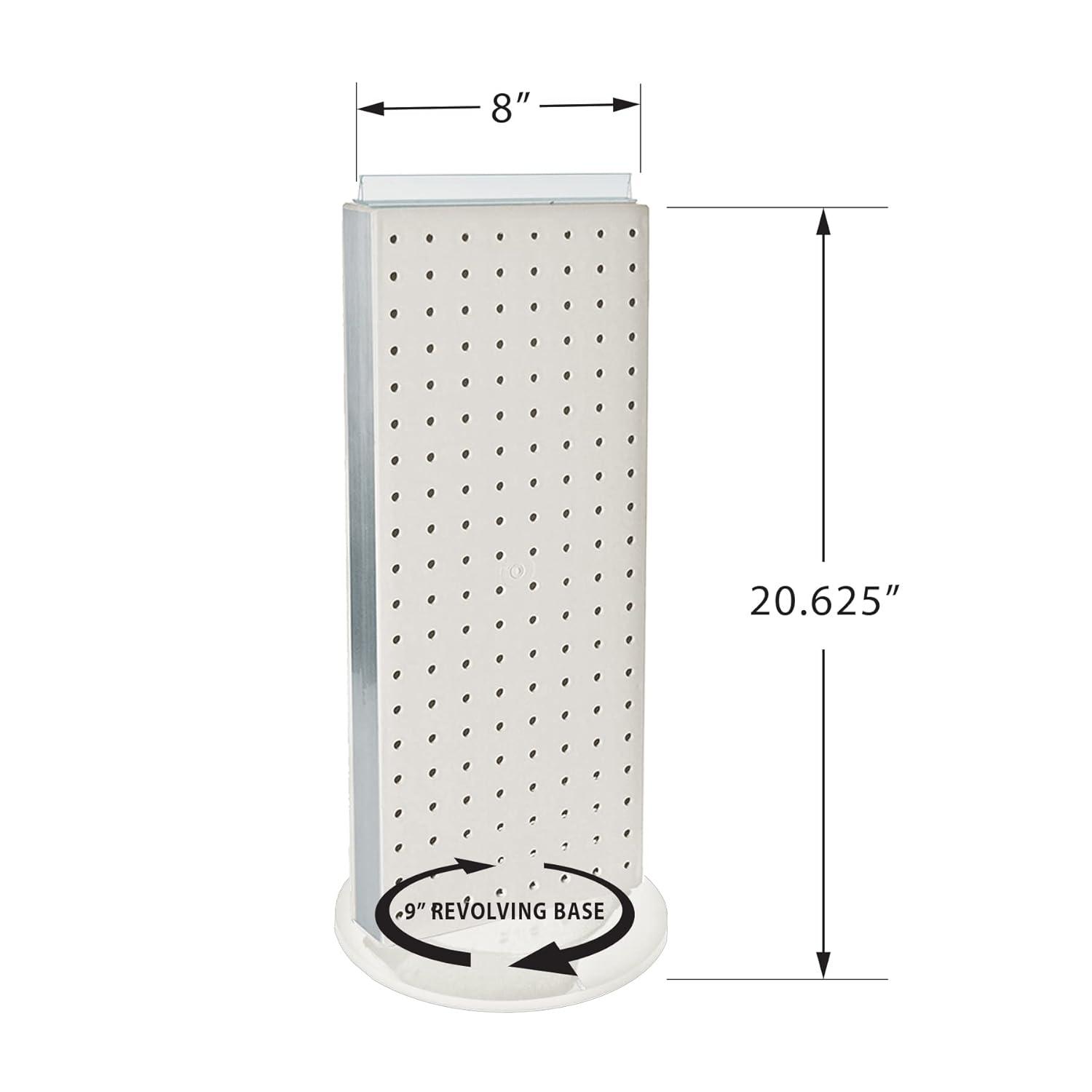 Revolving 8"W x 20.625"H Pegboard Counter Display