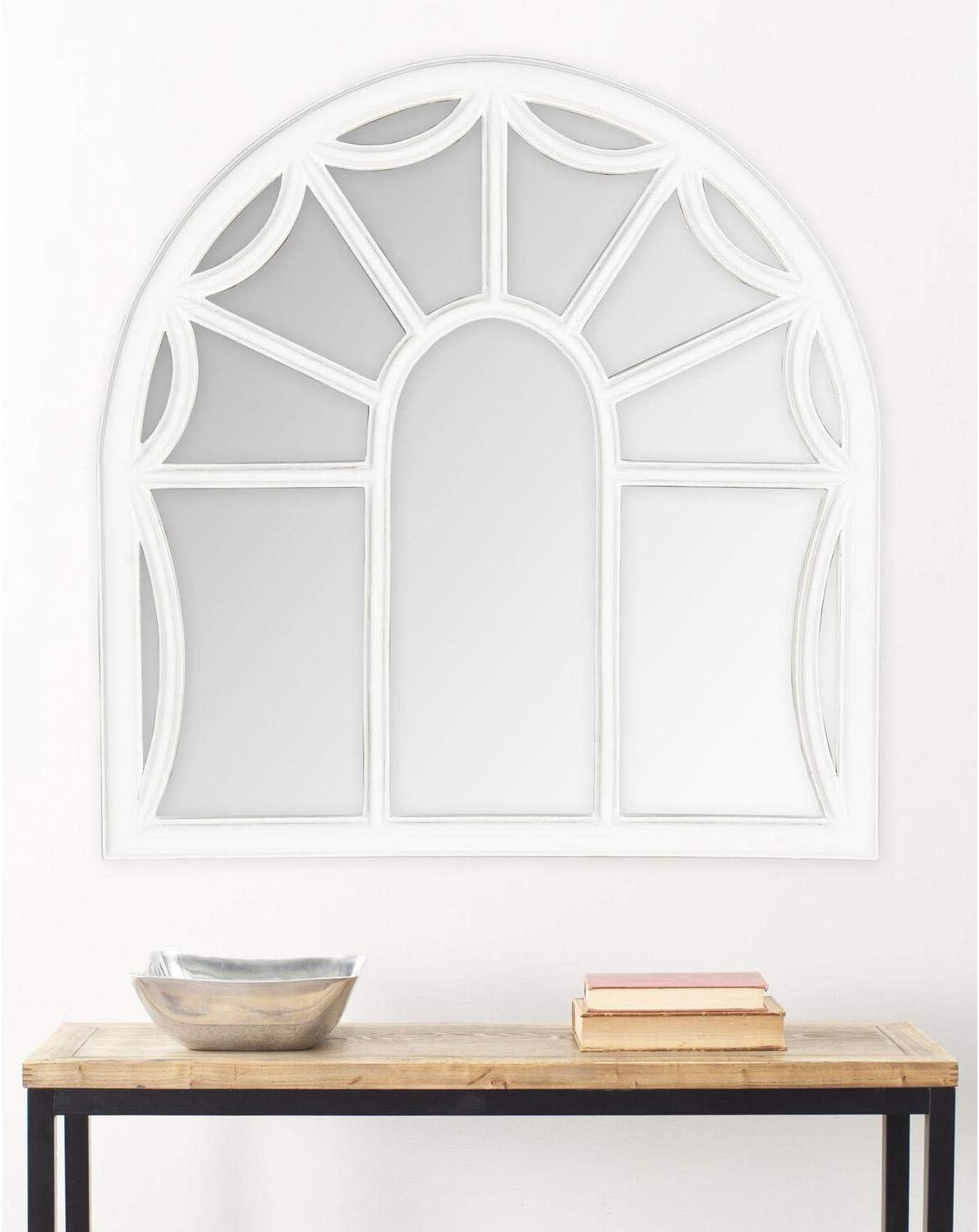 Gray Mango Wood Palladian Arch Wall Mirror