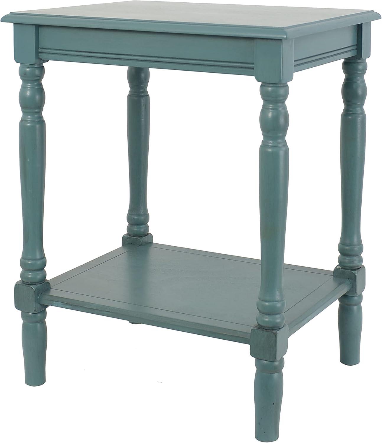 Blue Gray Simplify 24" Solid Wood Storage End Table