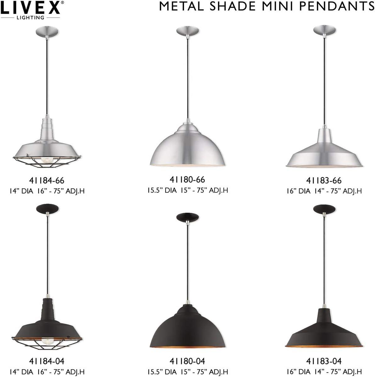 Livex Lighting 41183 1 Light 16" Wide Pendant - Black