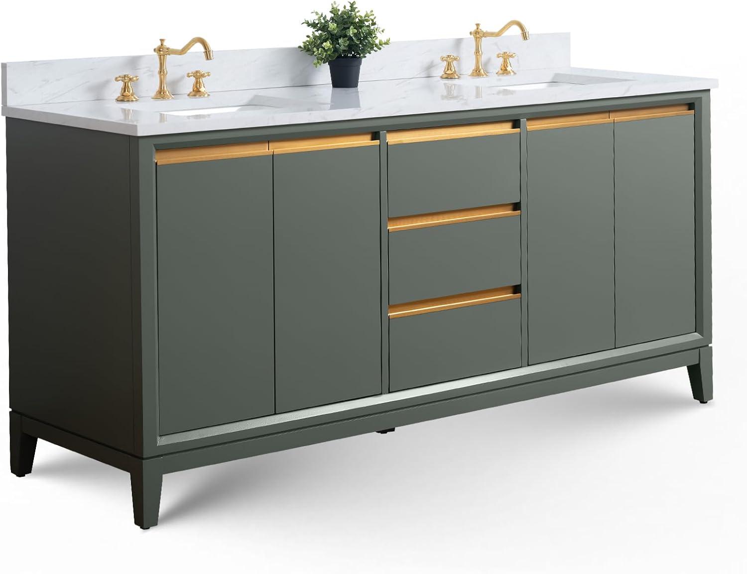 72 Double Bathroom Vanity with Top