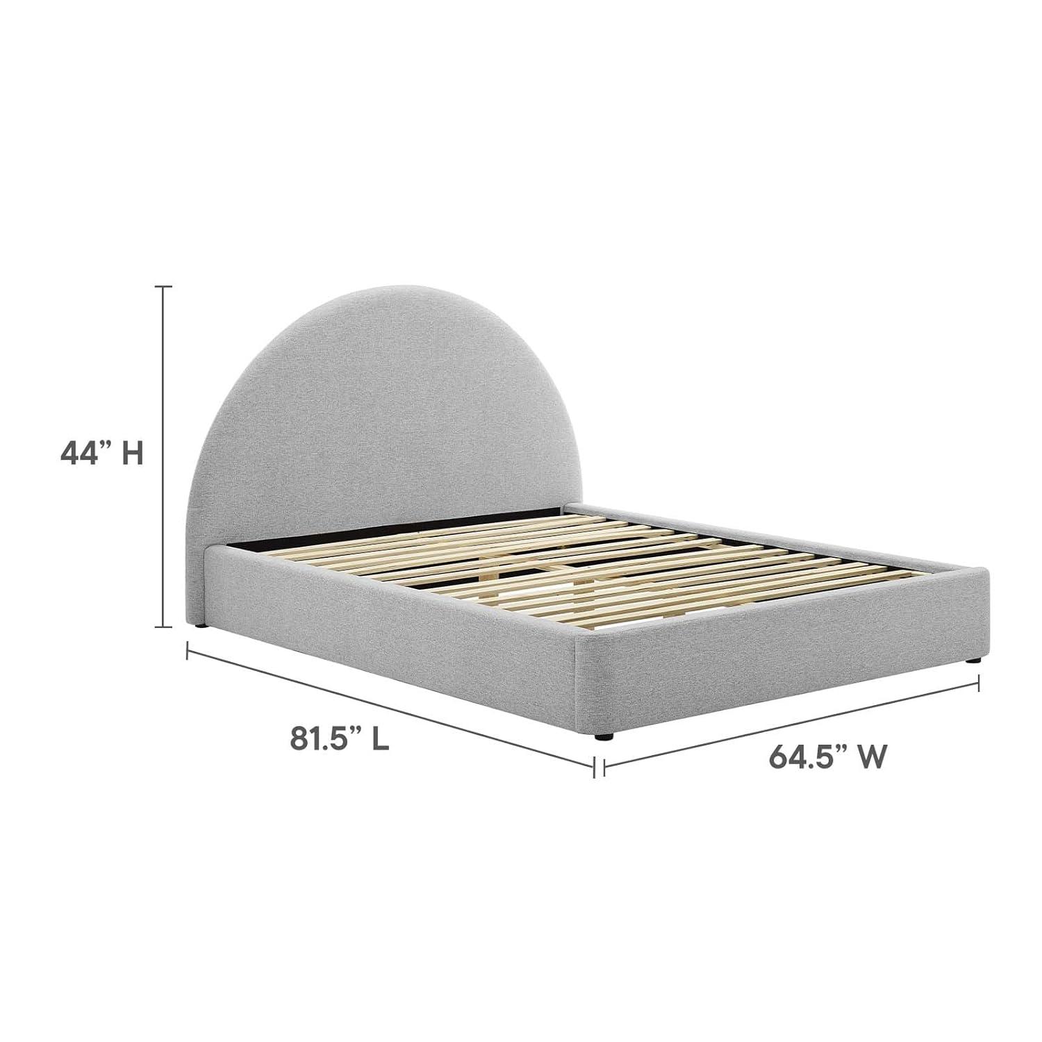 Modway Resort Performance Velvet Arched Round Platform Bed