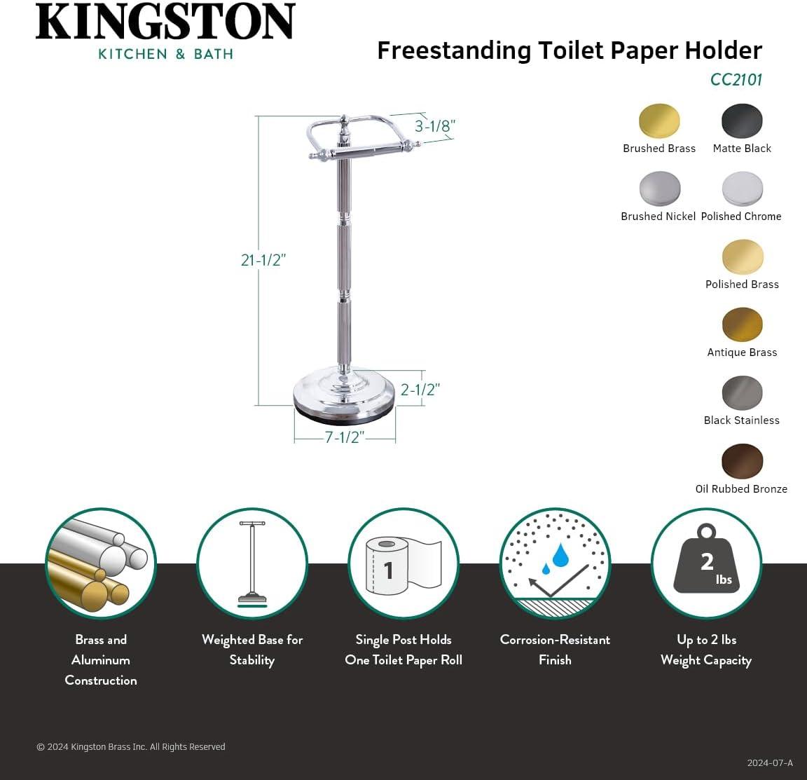 Kingston Brass Georgian Freestanding Toilet Paper Holder