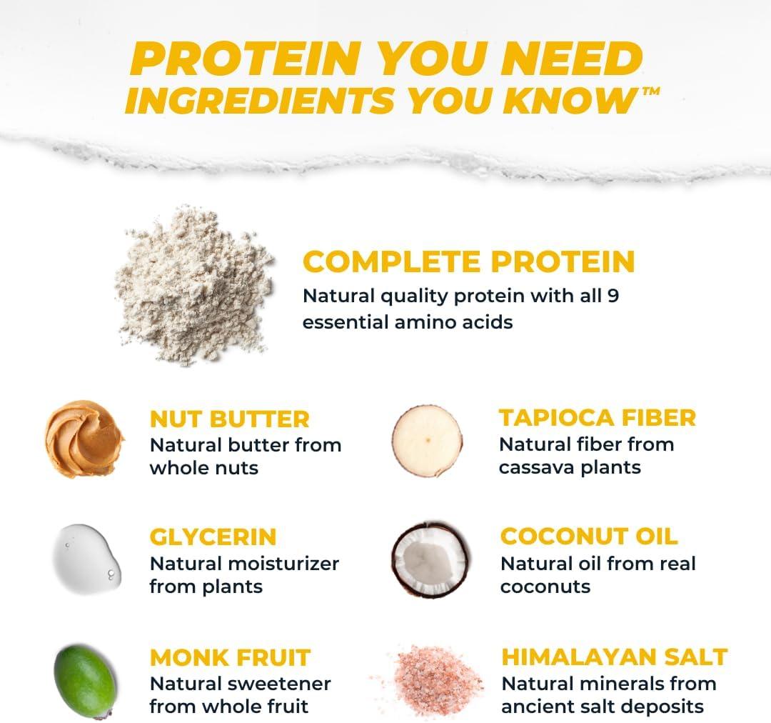 Atlas Bar Grass-Fed Whey Protein Bar, Almond Chocolate Chip, 12 Bars, 1.9 oz (54 g) Each