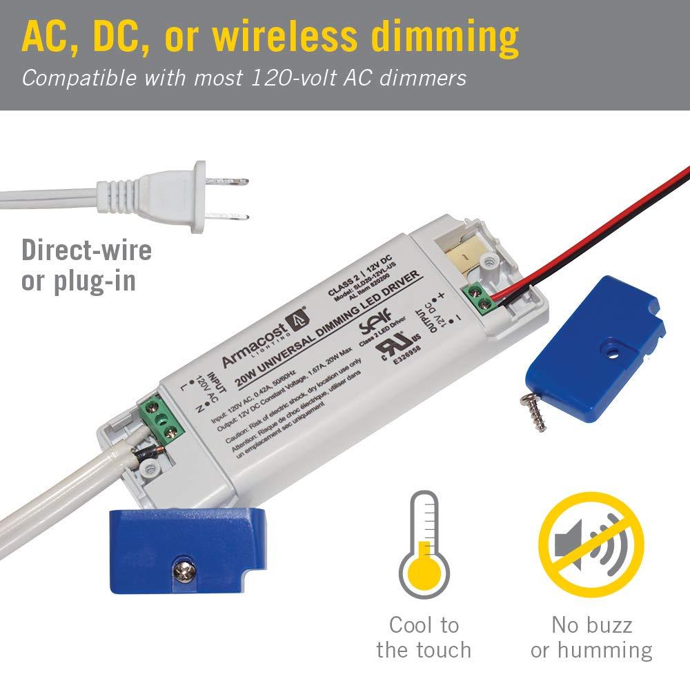 Universal Dimmable LED Driver 12V DC, 20W Electronic Transformer