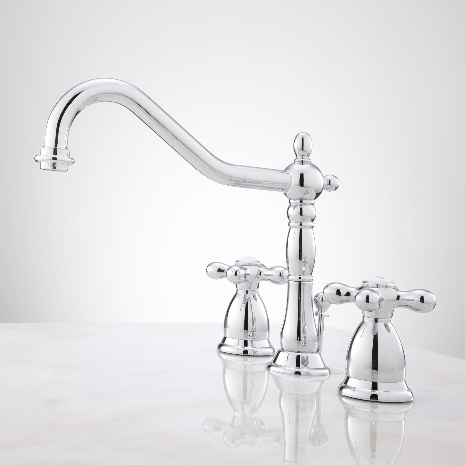 Victorian Widespread Bathroom Faucet with Cross Handles