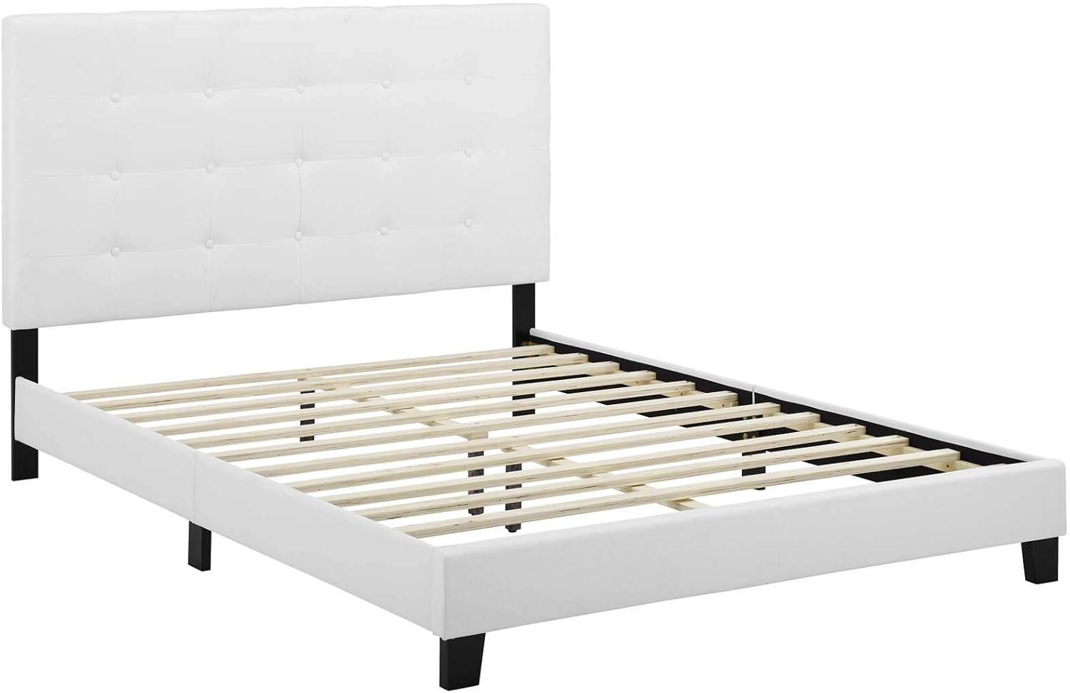 Modway Melanie Tufted Button Upholstered Fabric Platform Bed