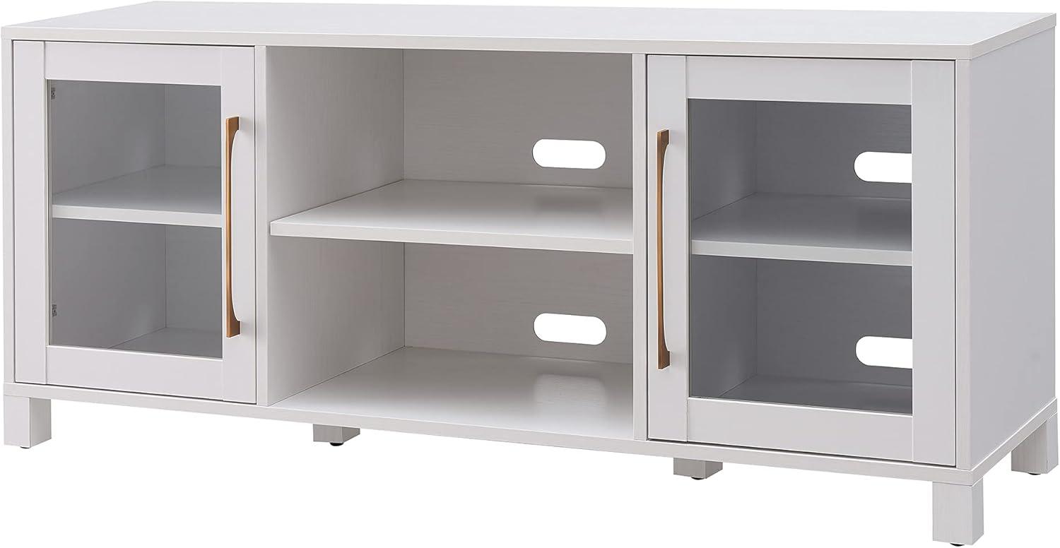 Evelyn&Zoe Quincy Rectangular TV Stand for TV's up to 65", White