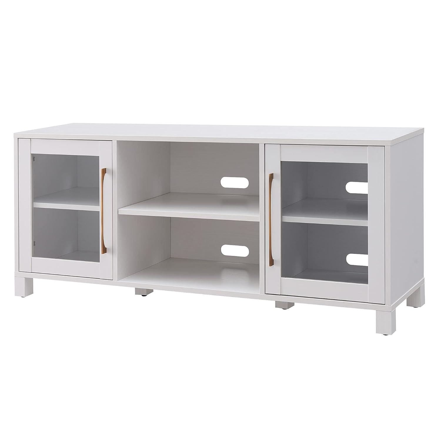 Evelyn&Zoe Quincy Rectangular TV Stand for TV's up to 65", White