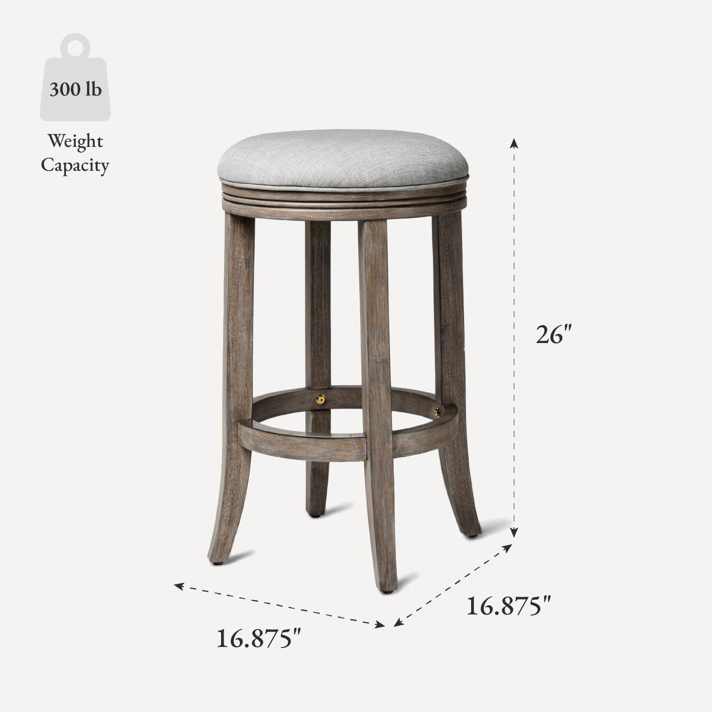 Maven Lane Maven Lane Eva Stool with Fabric Upholstery