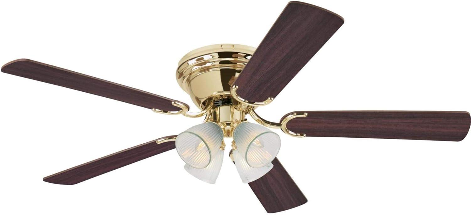 Westinghouse Contempra IV 52 in. Polished Brass Brown LED Indoor Ceiling Fan
