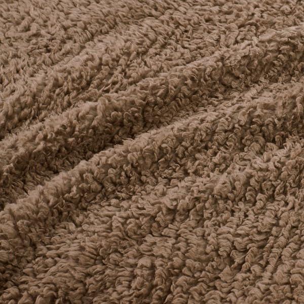 Twin Burlington Berber Bed Blanket Brown: Woolrich Velvet Transitional Style, OEKO-TEX Certified