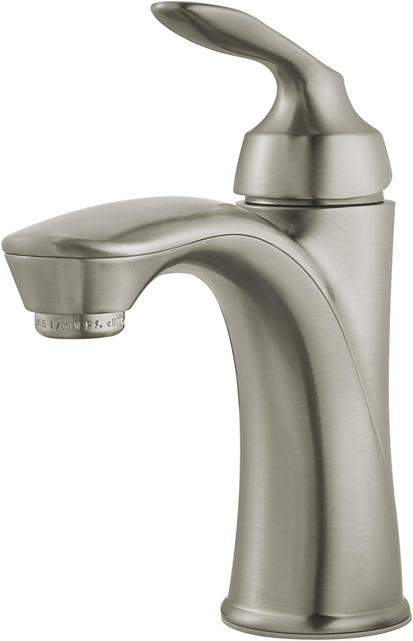 Brushed Nickel Single Handle High Arc Bathroom Faucet