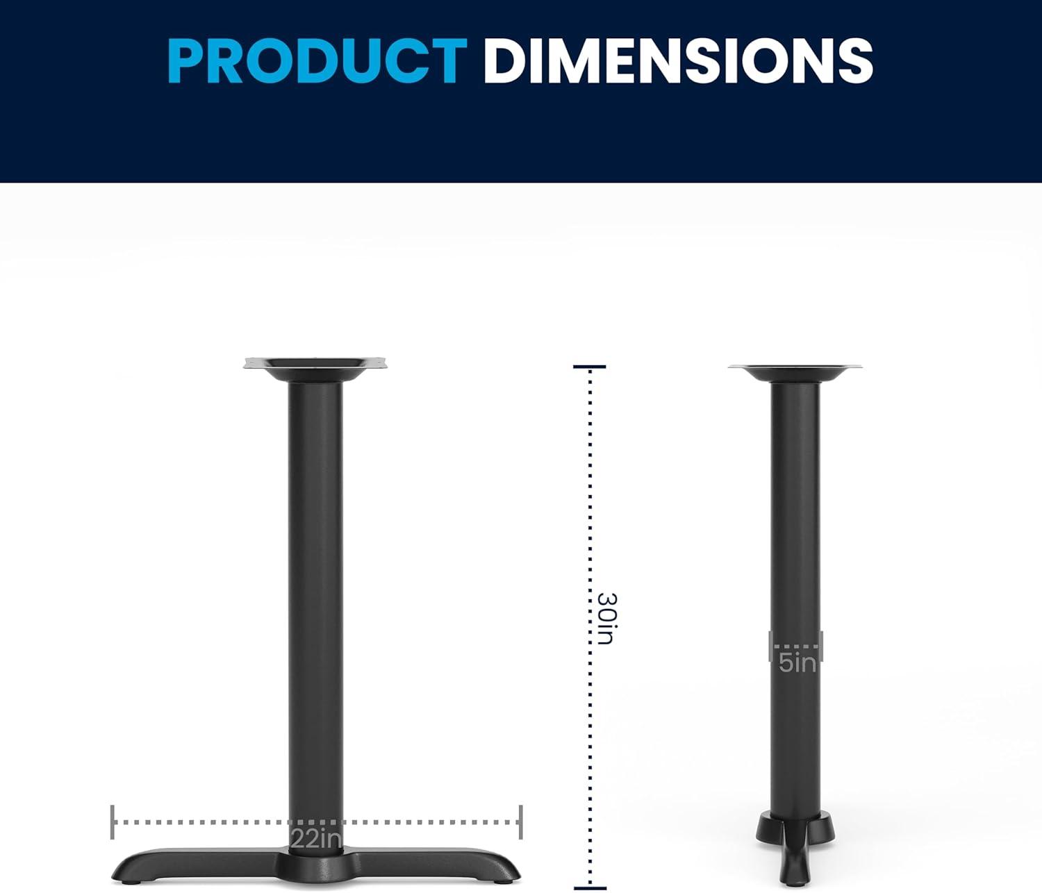 Flash Furniture Beverly 5'' x 22'' Restaurant Table T-Base with 3'' Dia. Table Height Column