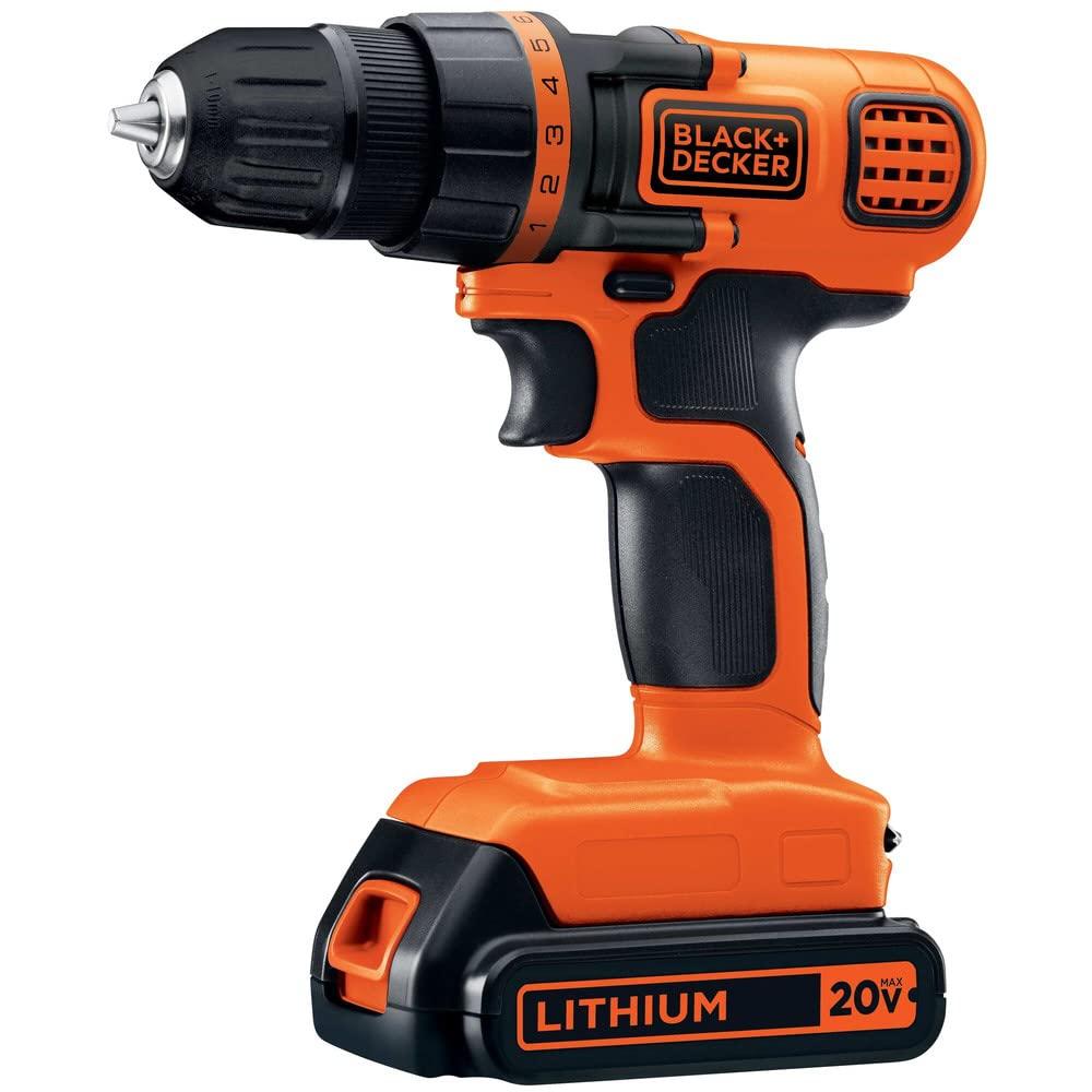 BLACK+DECKER 20-Volt MAX* Lithium Drill/Driver & 68-Piece Project Kit, LDX120PK