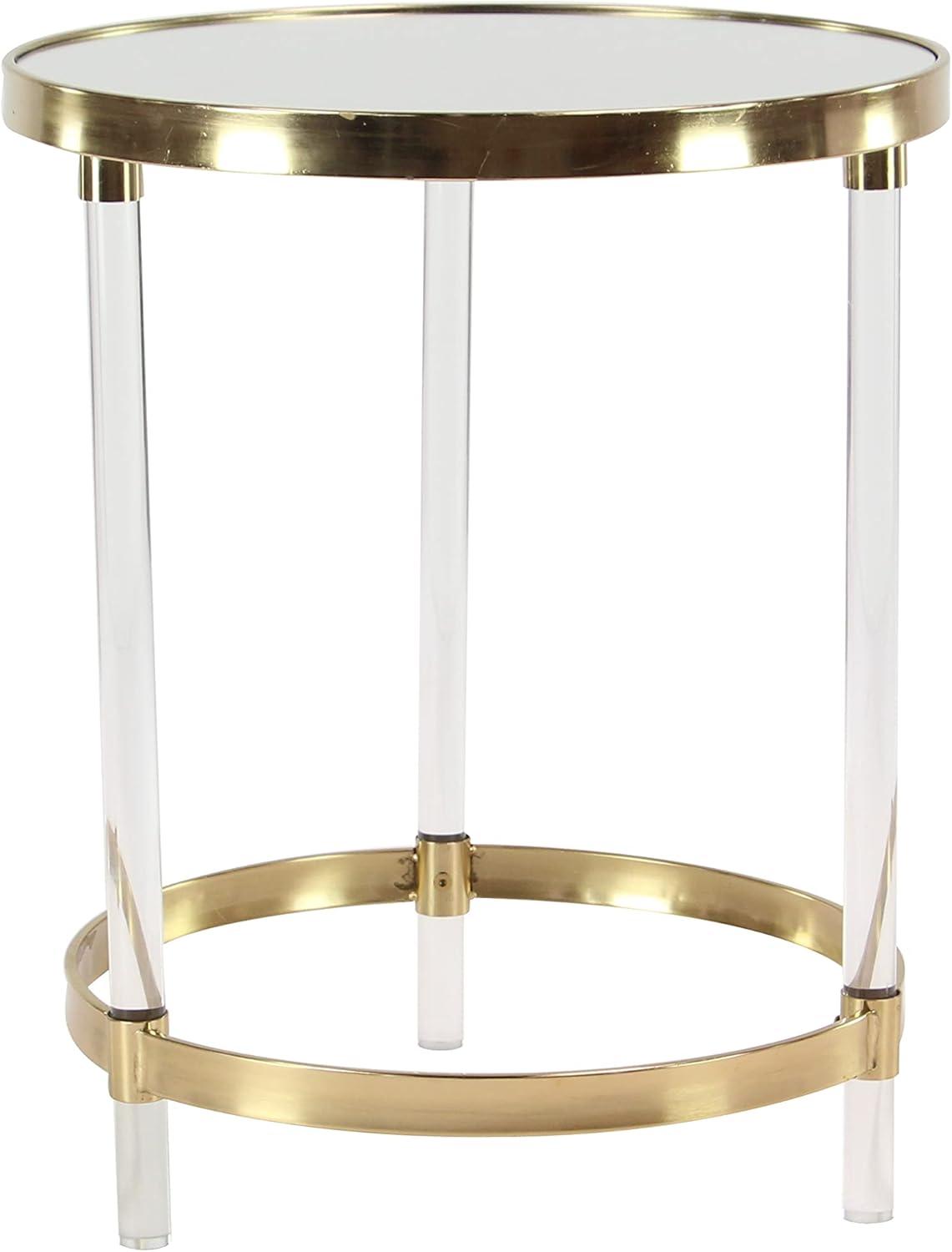 Contemporary Acrylic Accent Table Gold - Olivia & May