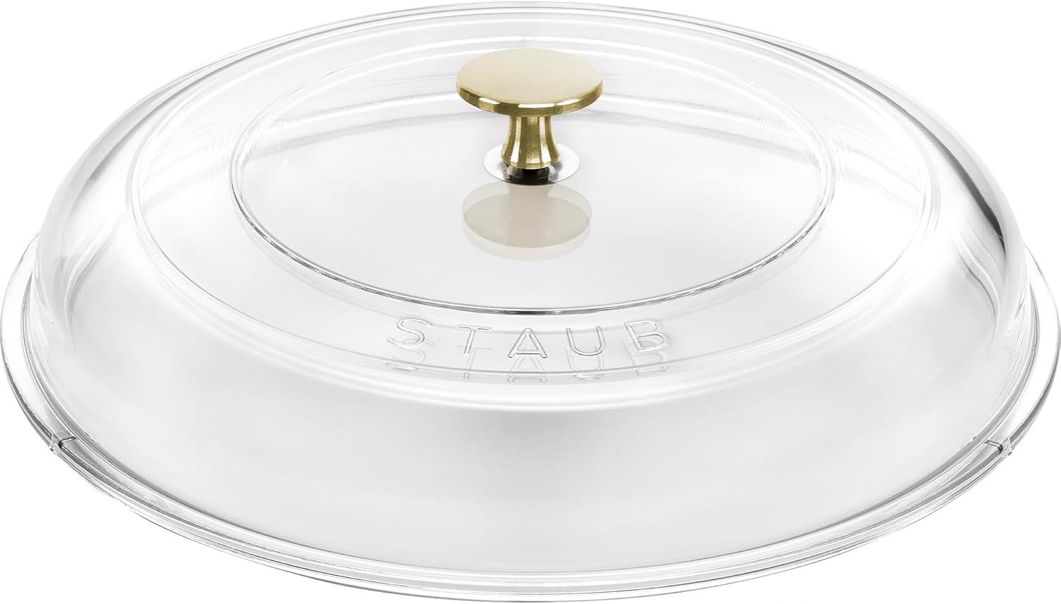 Staub Cast Iron Braiser with Glass Lid, 3.5-Quart, Serves 3-4