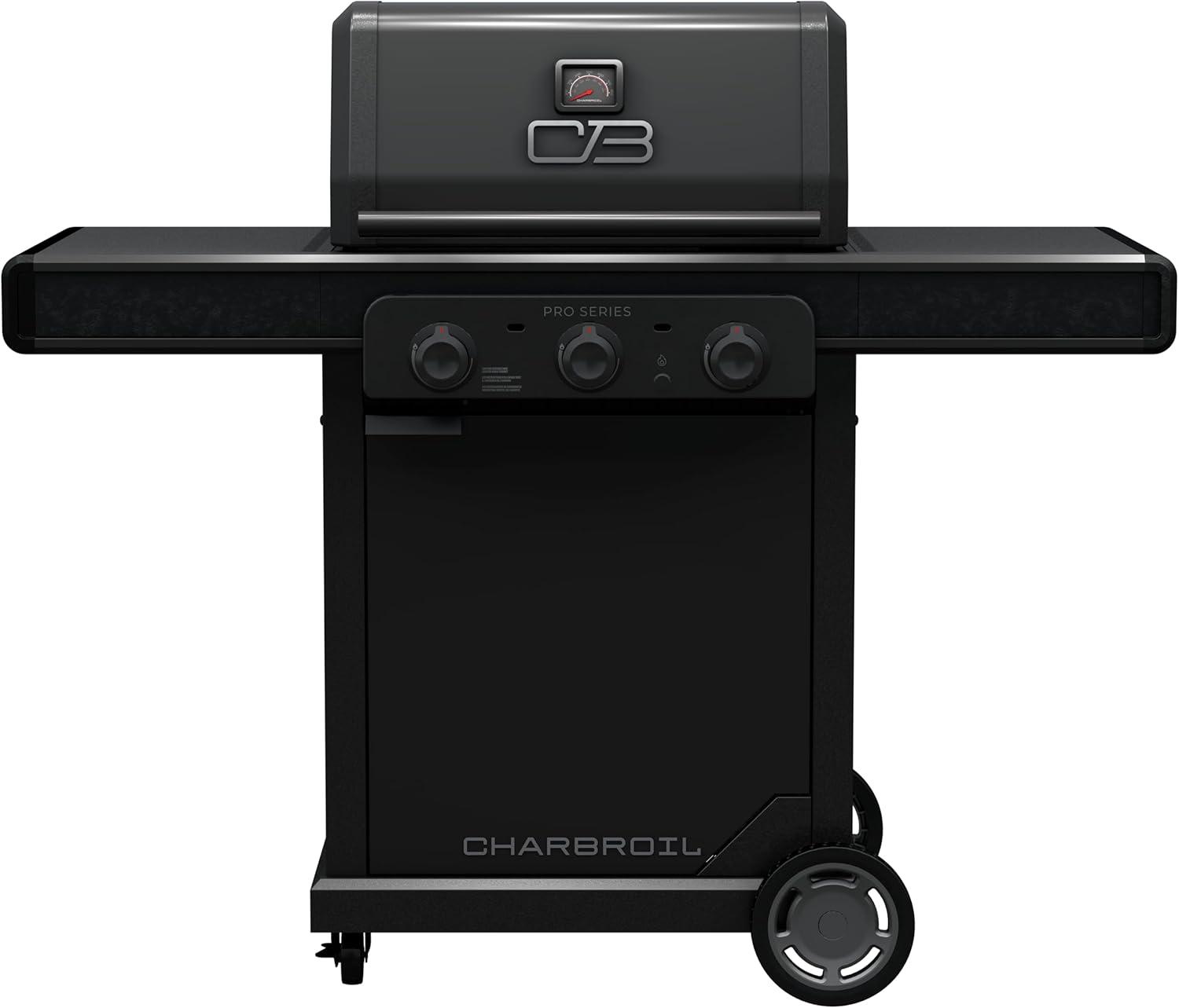 Charbroil Pro Series 3-Burner Infrared Propane Gas Grill, Matte Black