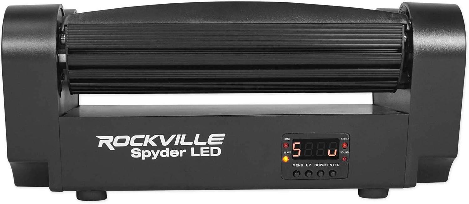 Rockville Spyder LED (8) Beam Moving Head Motorized DMX DJ/Party/Club Pro Light